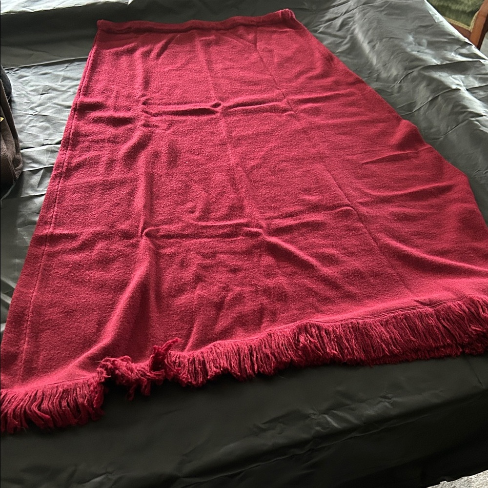 Dialogue Red A-Line Skirt